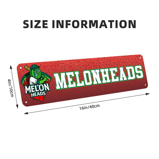 SIGNED Melonheads' Aluminum Lockeroom Nameplate (Pre-Order)