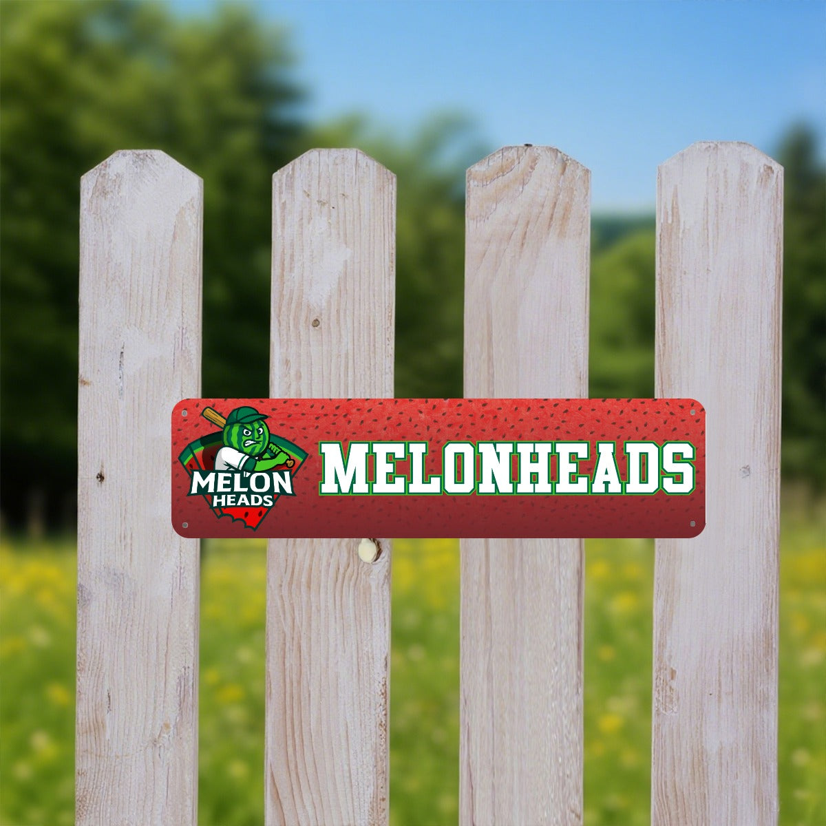 SIGNED Melonheads' Aluminum Lockeroom Nameplate (Pre-Order)