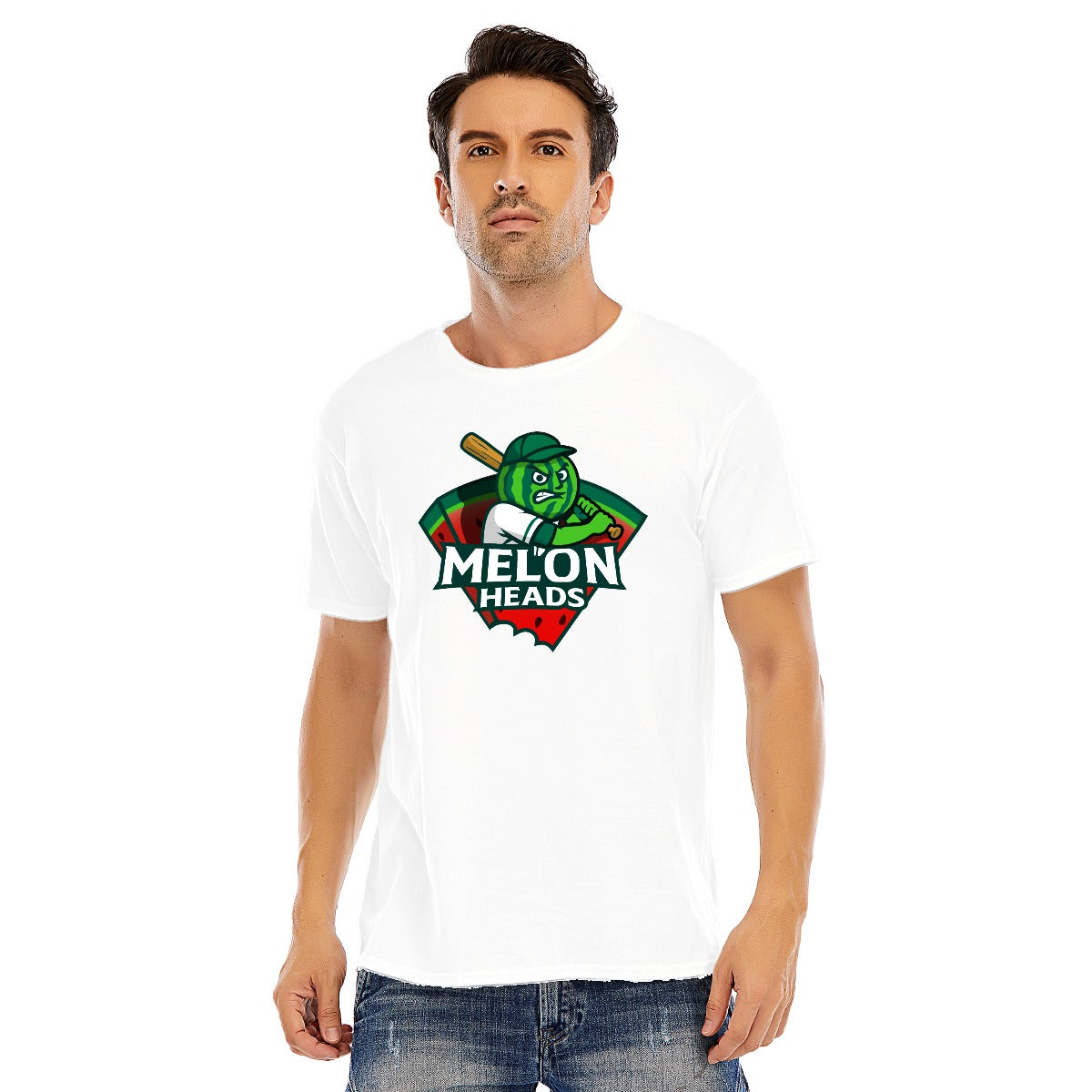 Unisex Cotton Melonheads O-neck Short Sleeve T-shirt (DTF)