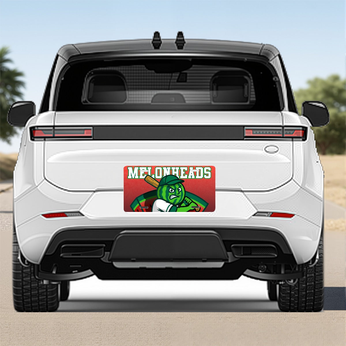 Melonhead Overlay Aluminum License Plate (Made in the USA)