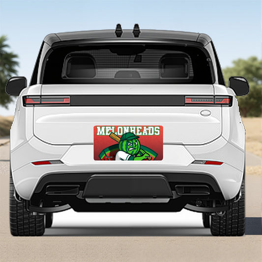 Melonhead Overlay Aluminum License Plate (Made in the USA)